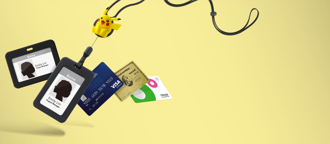 頸掛伸縮開窗識別證套有直式 橫式以及背面可裝三張卡片