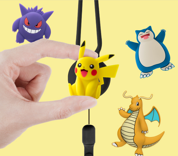 贈送的寶可夢角色逗扣 可以替換在商品的逗扣環內，含有耿鬼 皮卡丘 卡比獸 阿爾宙斯 快龍等多款逗扣可選擇 