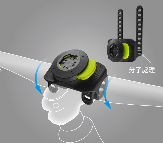 彈性雙綁帶不挑車款 單車手機綁接3 Pro Max 磁吸手機支架與綁附展示