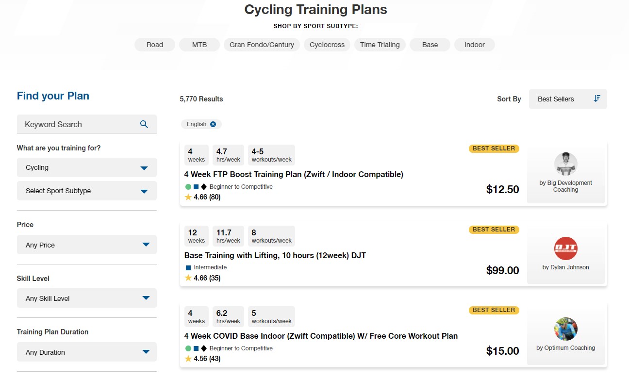 TrainingPeaks付費專業課程