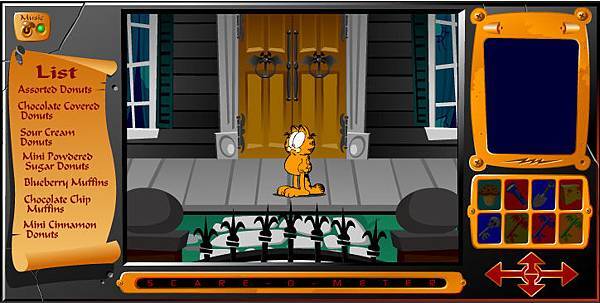 The Garfield Cat Haunted House is a classic horror game from that era.