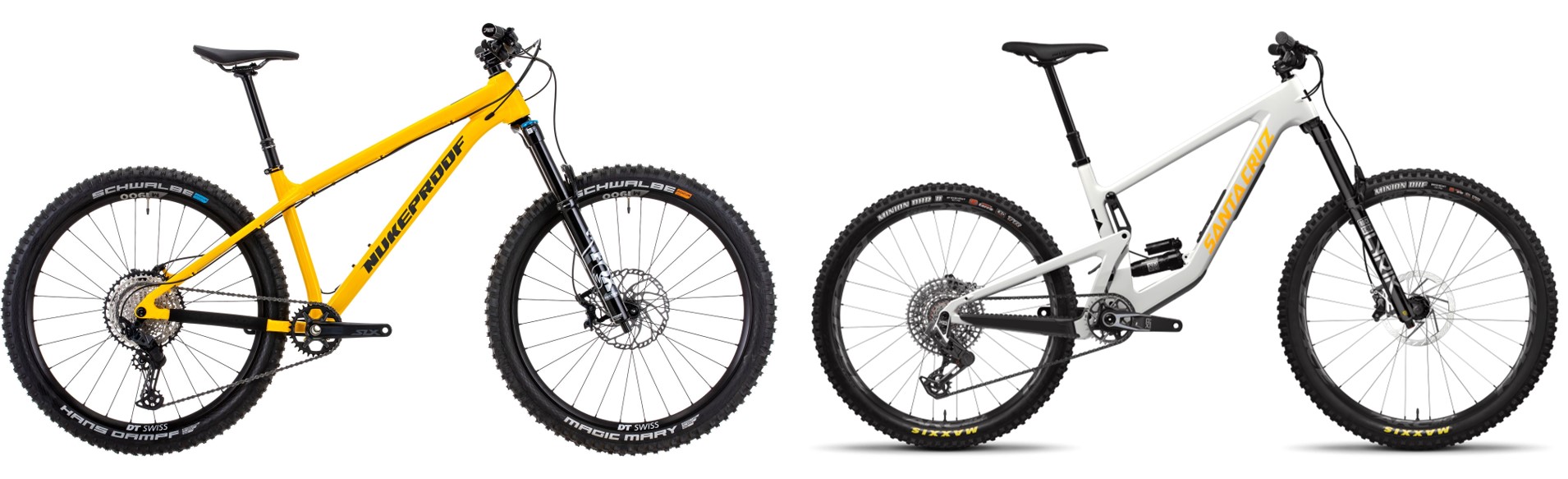 Hardtail and Full Suspension Mountain Bikes