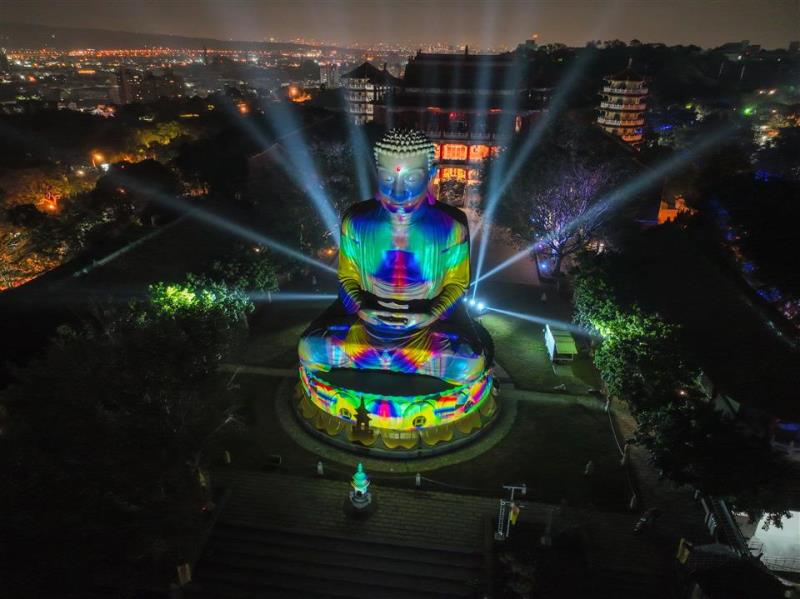 Giant Buddha Light Show