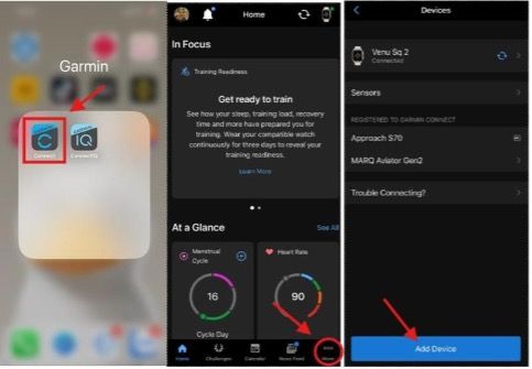 使用藍牙將 Garmin 手錶與應用程式配對