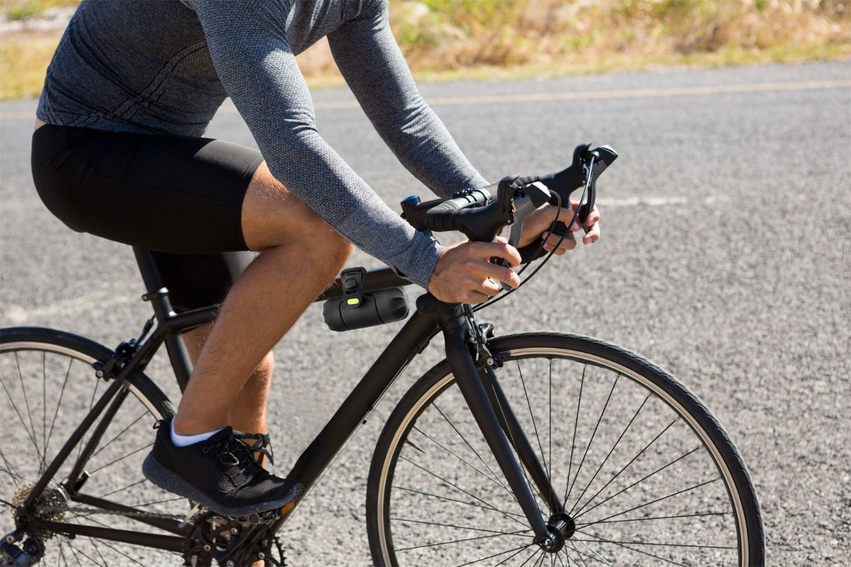 Person riding a bike